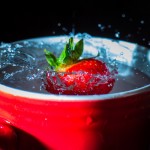 Strawberry in water